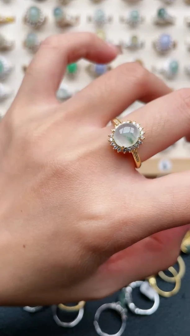 【闪购商品】翡翠戒指银S925镶嵌1111