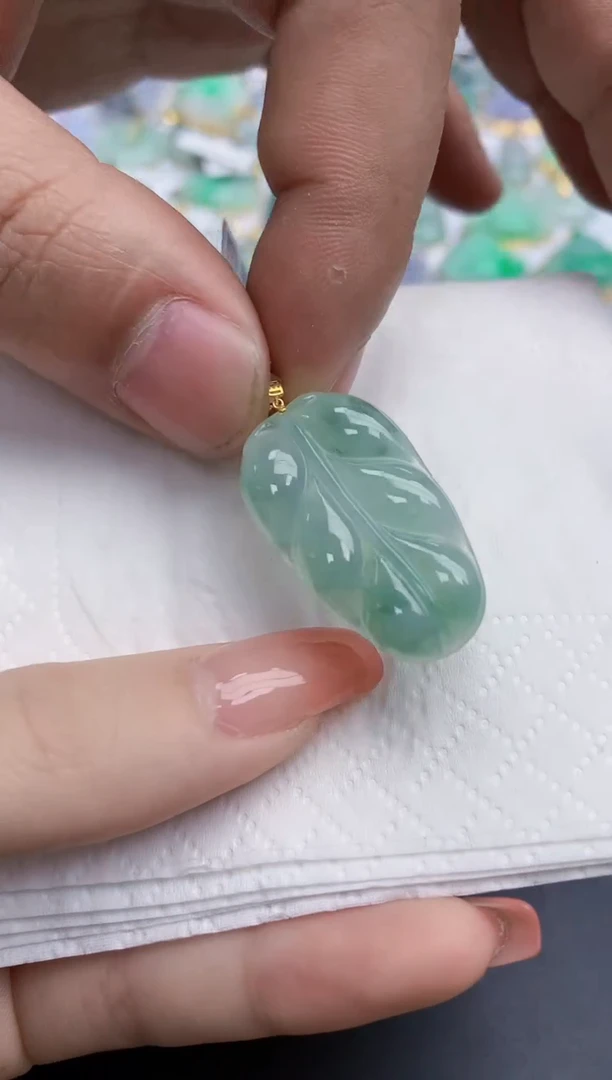 【闪购商品】翡翠颈饰18K金镶嵌天然缅甸翡翠A货