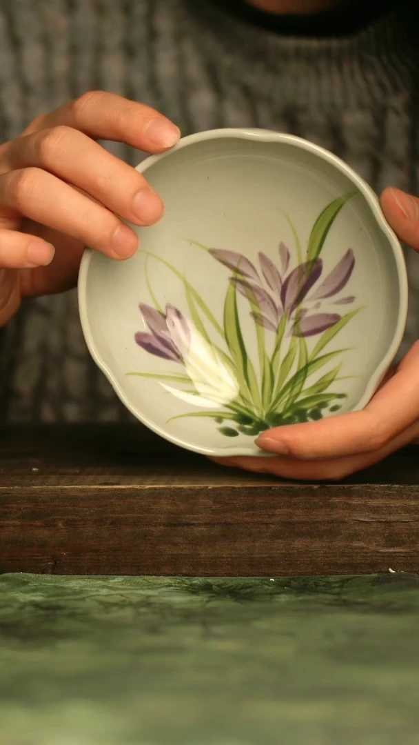 瓷器青诗集手工手绘瓷器