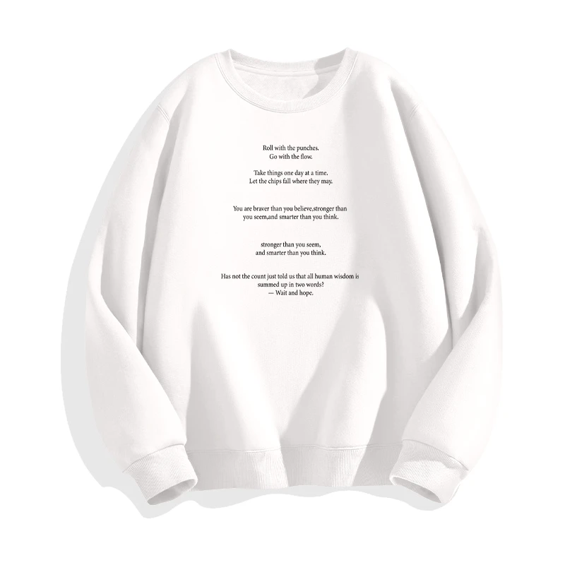 热风【高智感】美式复古400g重磅潮流宽松圆领卫衣套头情侣秋冬内搭