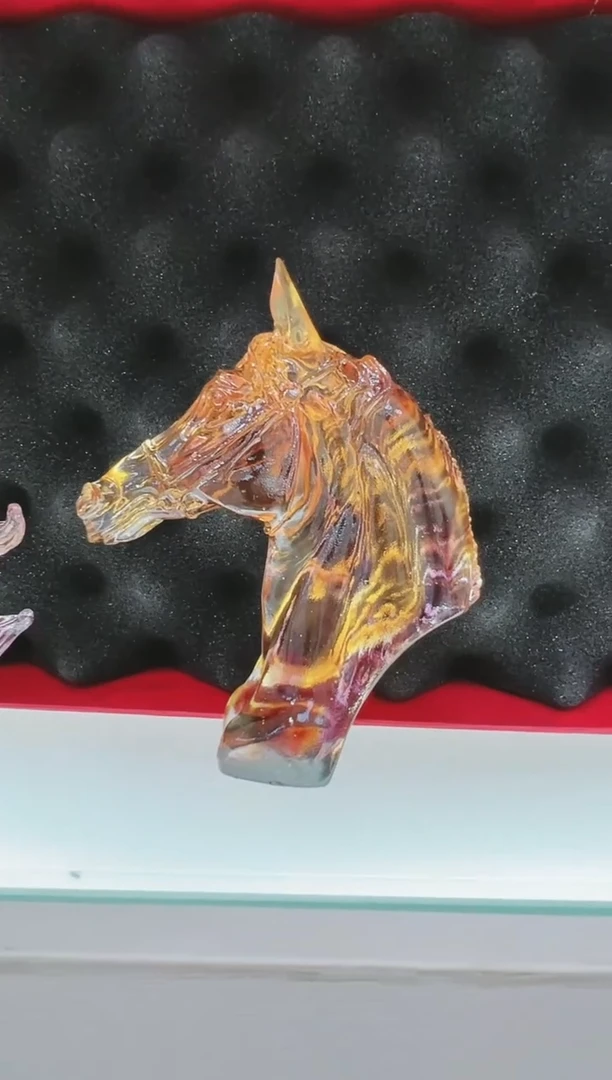 手工艺品琉璃古法琉璃马头