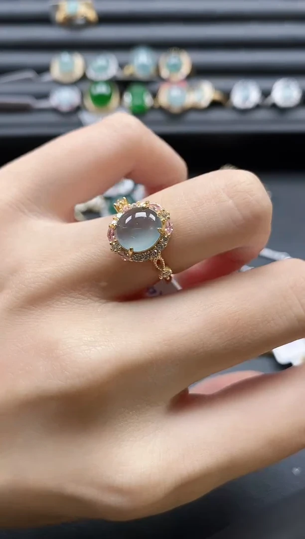 【闪购商品】翡翠戒指银S925镶嵌51511