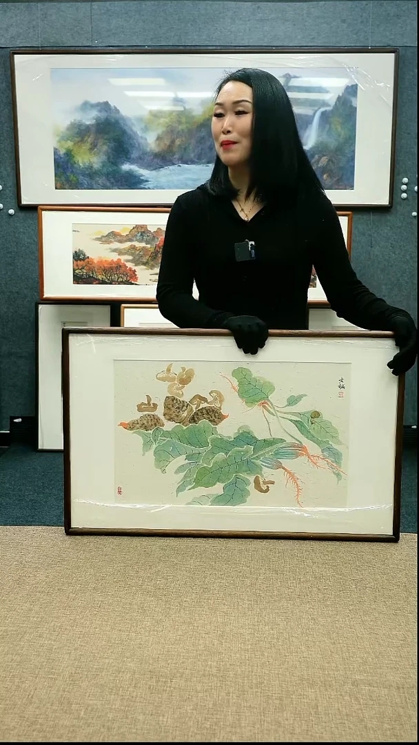 【闪购商品】国画放漏/文诚48*77带框