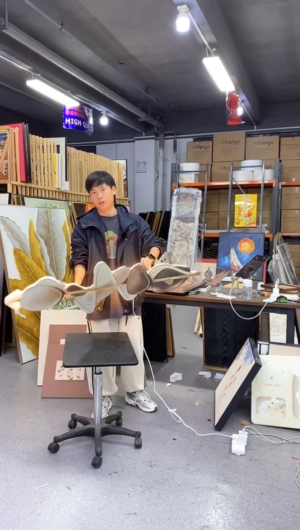 带灯款带灯会亮1.2米装饰画