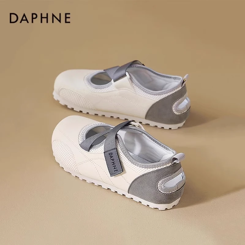 达芙妮运动玛丽珍女鞋2025新款爆款夏季透气镂空凉鞋浅口德训单鞋