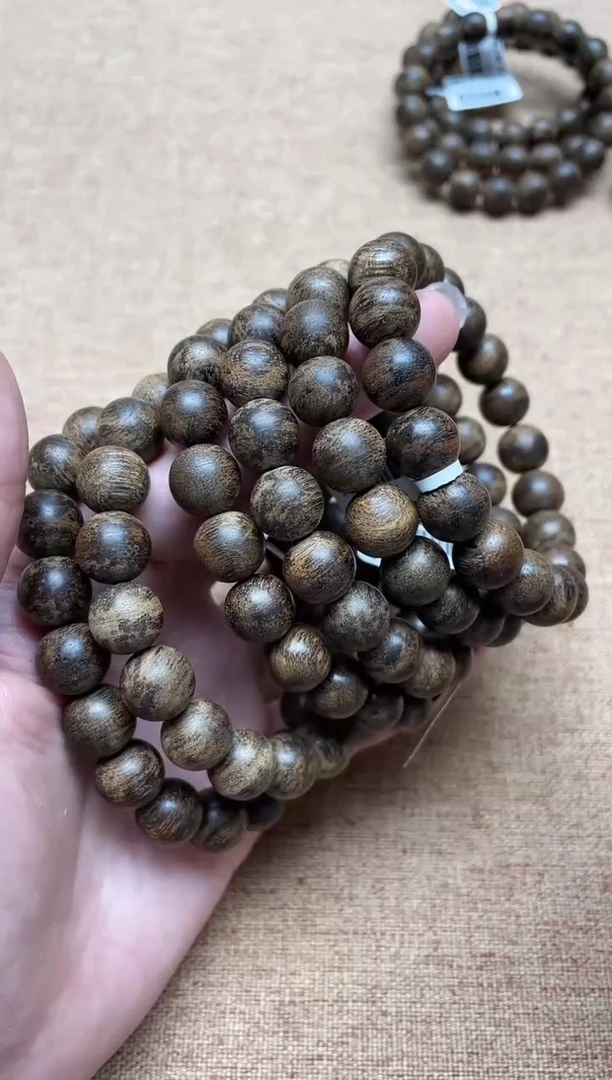 沉香手串文莱黑棋1.1圆珠单圈多样性发其一