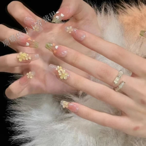 【手绘郁金香】绝美好看纯手工穿戴甲