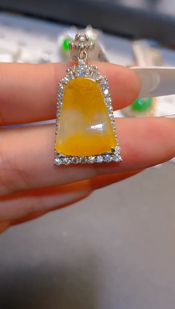 翡翠银S925镶嵌耳饰天然