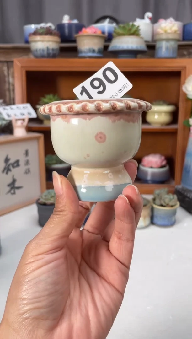 瓷片190知木小芳花盆