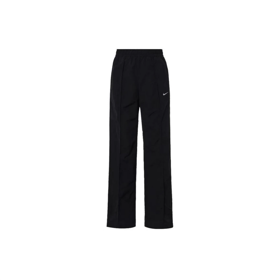 Nike 纯色系带中腰开口下摆设计休闲裤 女款 黑色FQ3589010