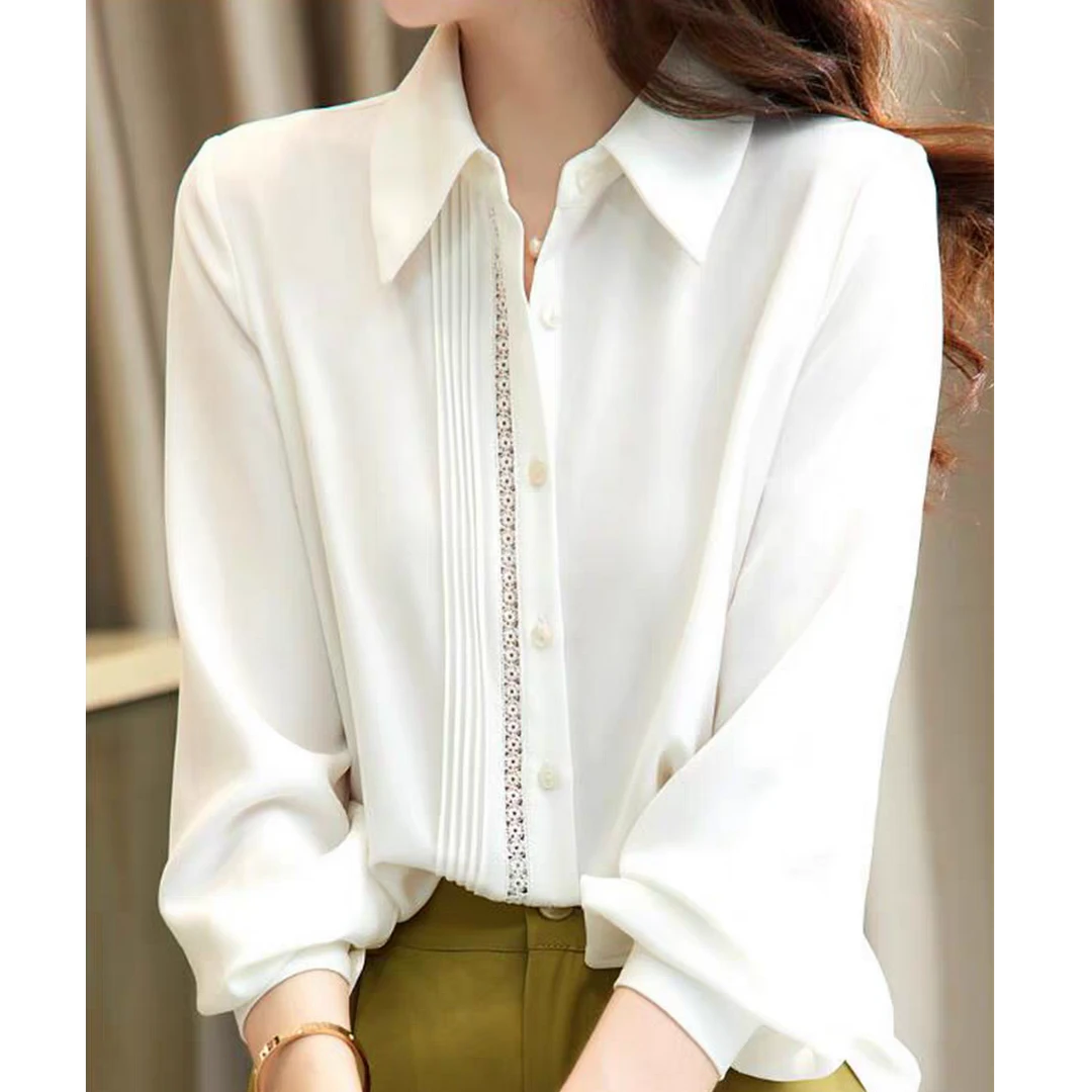 【1442】大漫甄选高端定制镂空小花朵衬衫J0021