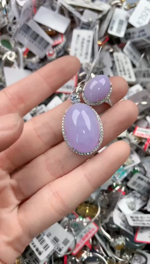 银S925镶嵌戒指翡翠999          9