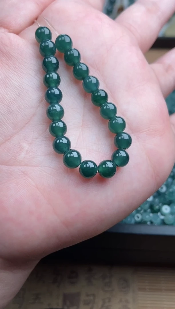 【闪购商品】翡翠手链未镶嵌多样性发货30颗卡6老蓝水