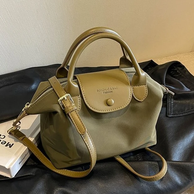 大容量防水手提托特包饺子包包女士2025新款尼龙布秋冬单肩斜挎包