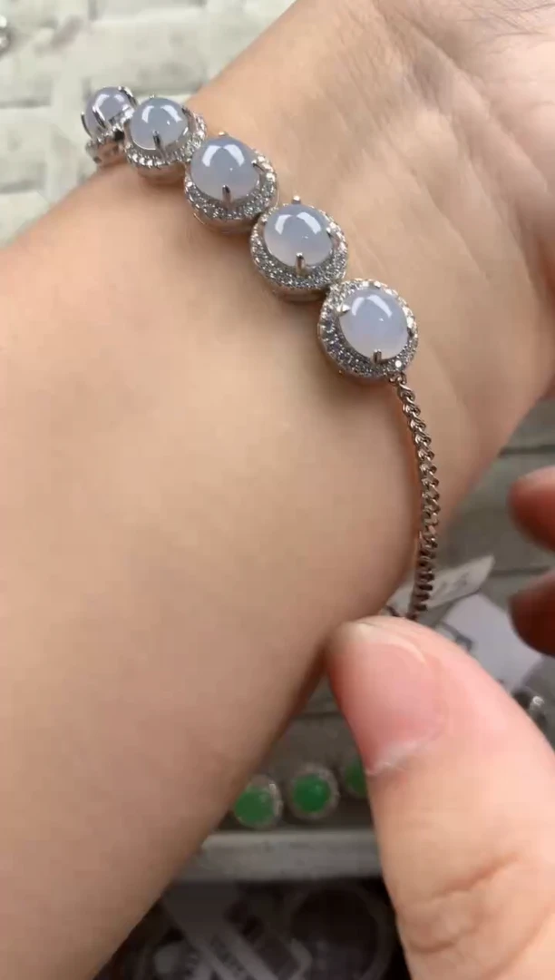 银S925镶嵌戒指翡翠14 14   8