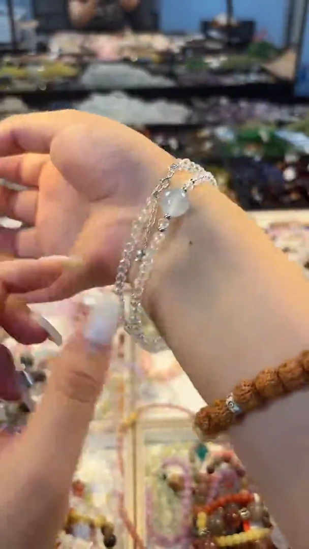 水晶手链未镶嵌闪购链接多样性发其一颜色微差