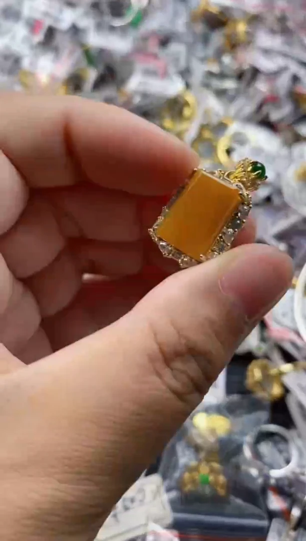 翡翠戒指银S925镶嵌1010      2