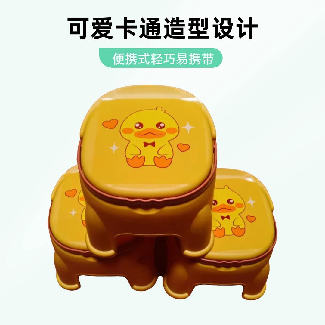 图案随机3个18*19加厚儿童小凳子可叠放塑料凳子家用卡通儿童凳子