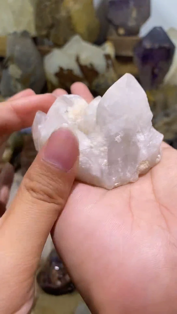 水晶珠宝半成品未镶嵌51号 白水晶簇