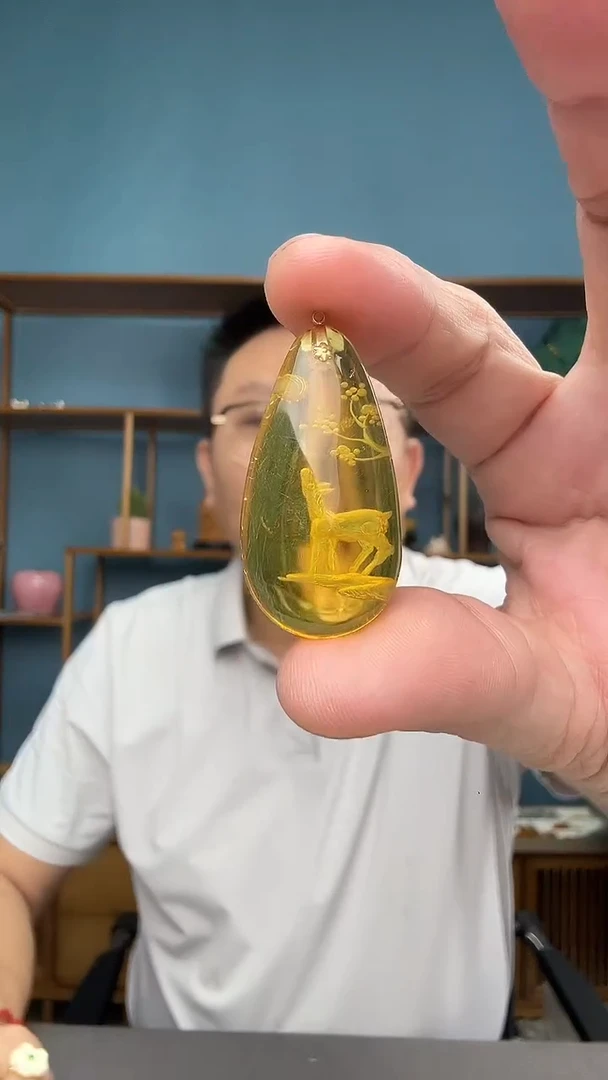 裸石琥珀未镶嵌13（有瑕介意勿拍）