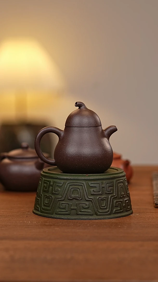 茶壶紫砂茄瓜天青泥WG