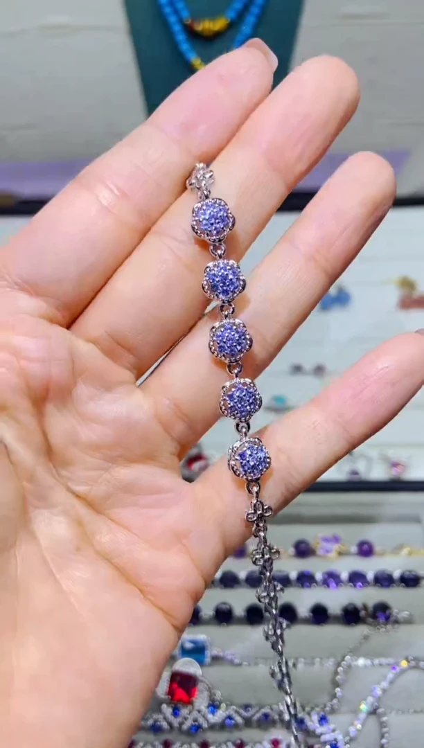 银S925镶嵌耳饰紫晶1