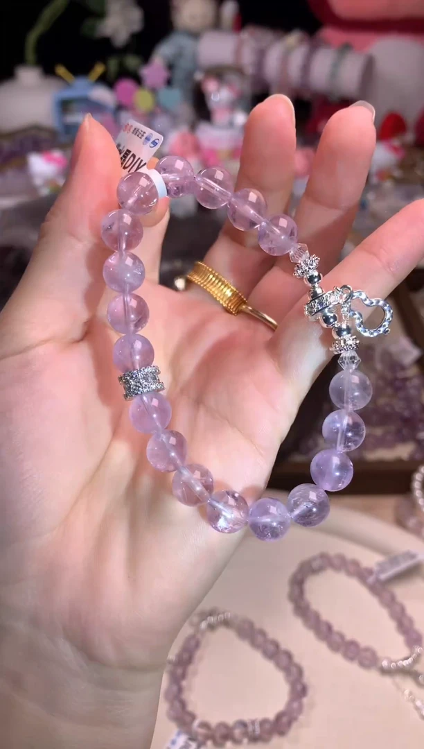 水晶手链未镶嵌M42紫水晶设计款DIY