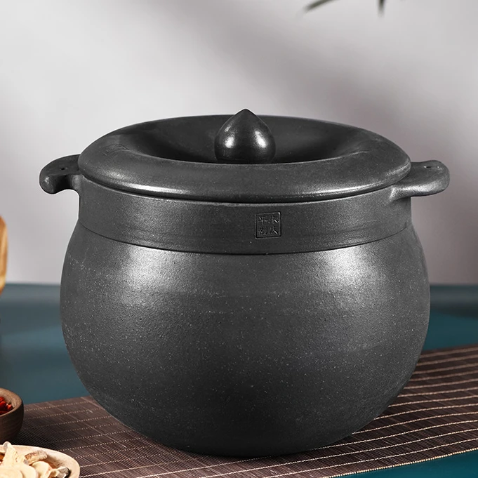 【荥经砂锅】四川荥经黑砂锅朱氏砂器无涂层无釉家用老砂锅炖肉煲汤