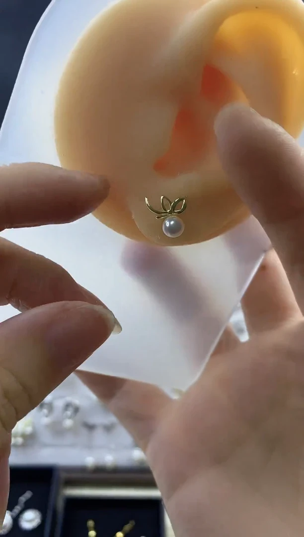 合金耳饰淡水珍珠79