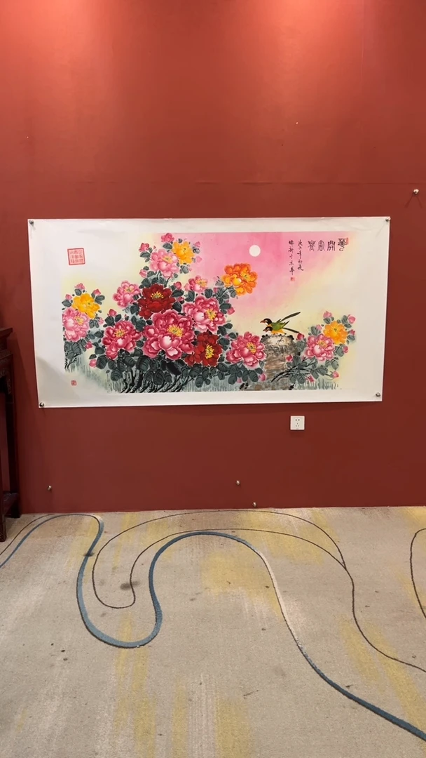 国画谢瑞新老师作品 花开富贵