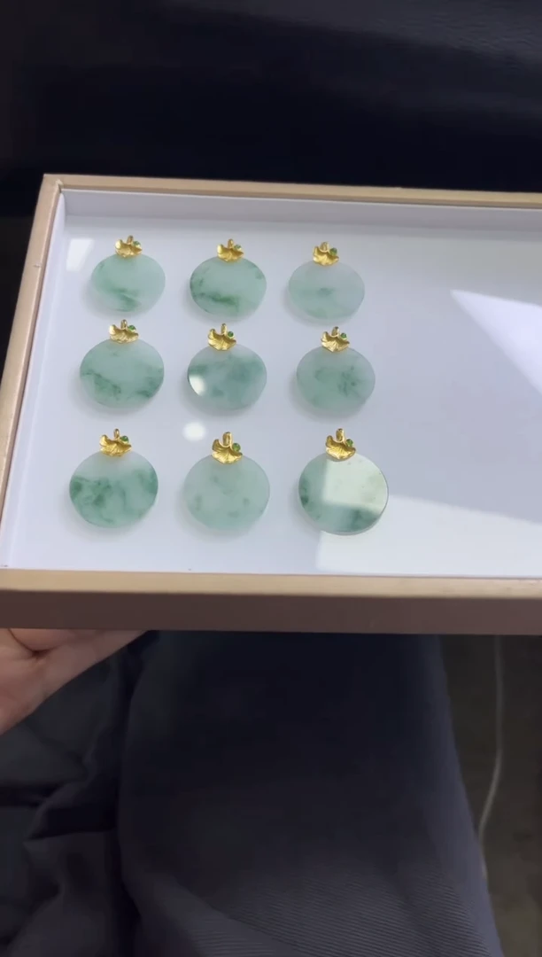 颈饰银S925镶嵌翡翠V235/多样性发一件/配绳子