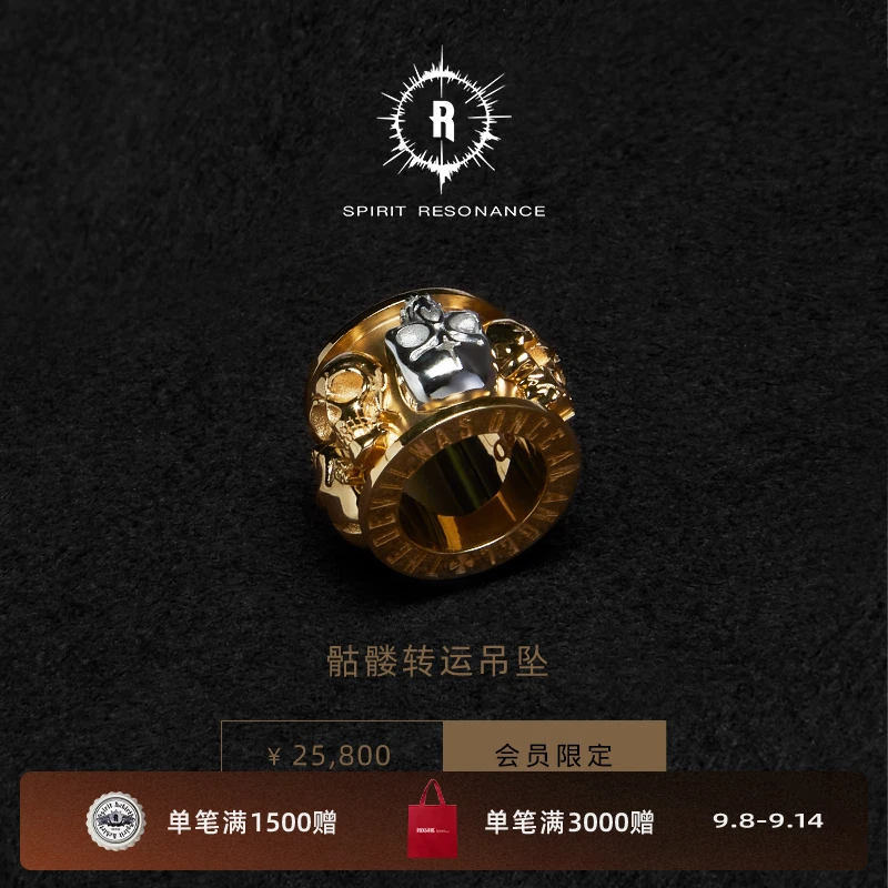 ROCK&RIDE[高端限定] 骷髅吊坠 18K金版 男士项链