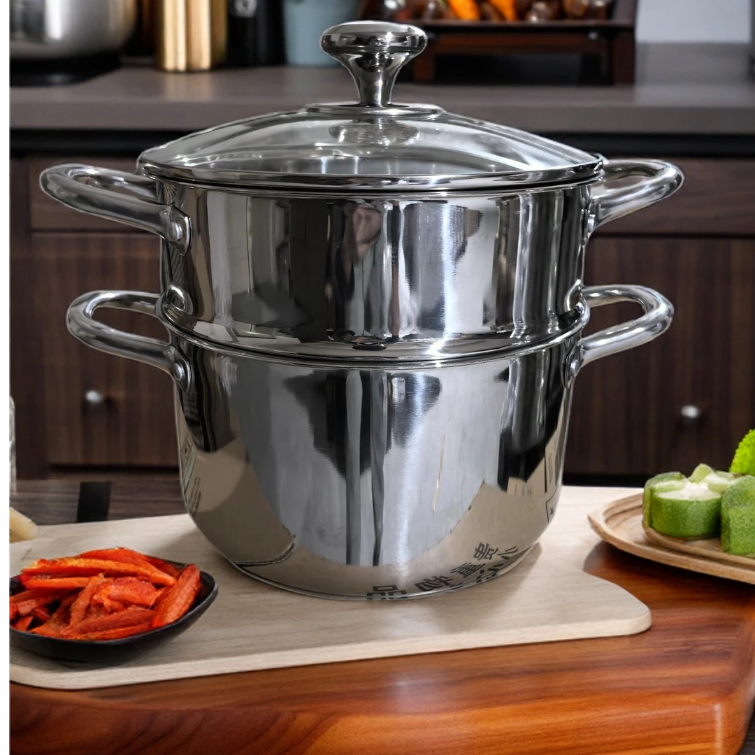 304不锈钢双层汤蒸锅家用汤锅蒸饭锅大容量多功能辅食锅