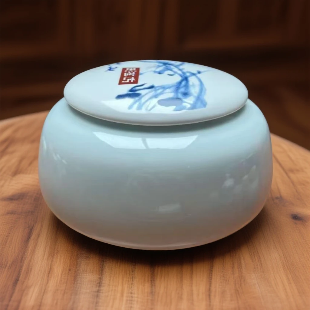 大号茶叶罐子陶瓷便携密封存储茶叶罐WH052