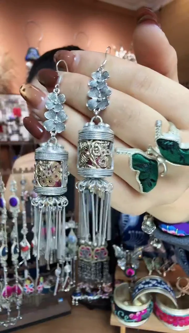 刺绣纯手工民族风耳环