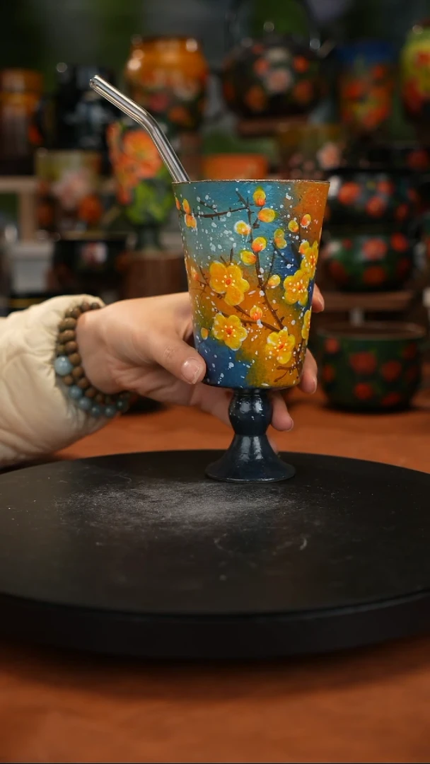 紫砂油画手绘釉下彩