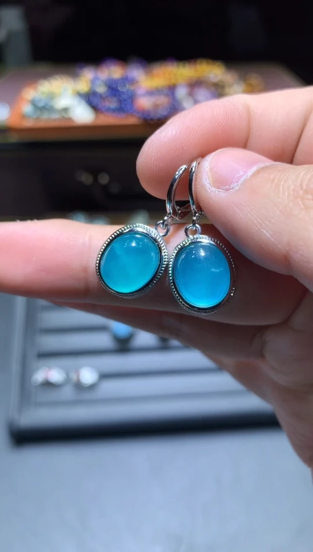 【闪购商品】天河石耳饰未镶嵌H115【多样性发其一】