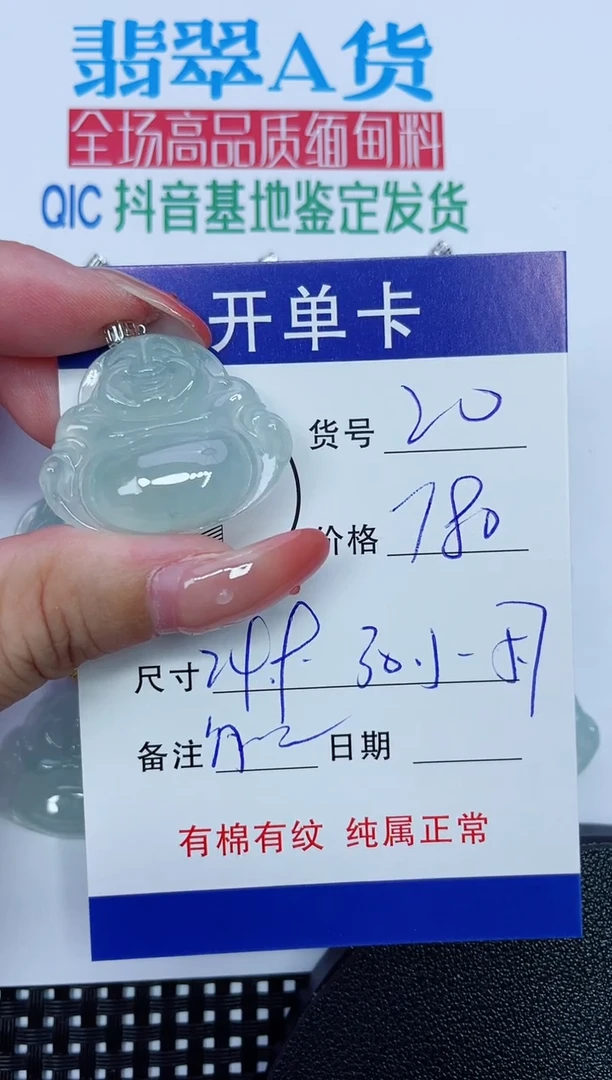 吊坠(赠链)未镶嵌翡翠20