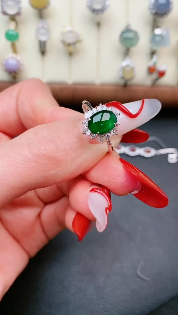 【闪购商品】翡翠戒指银S925镶嵌......