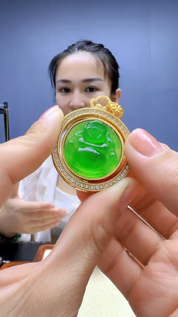 颈饰14K金镶嵌翡翠随昔diy颈饰