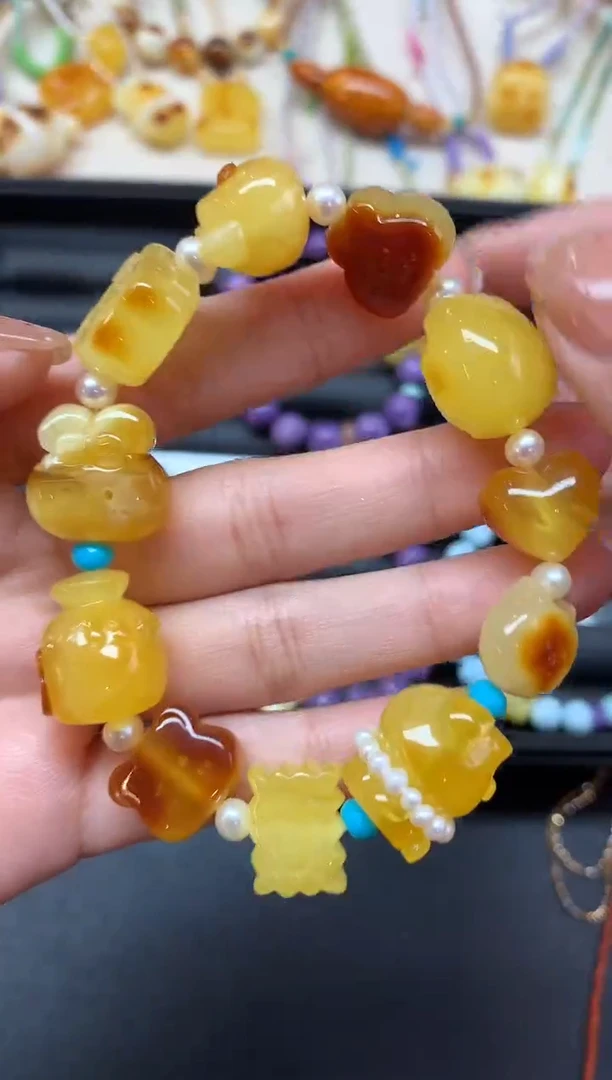 【闪购商品】蜜蜡裸石未镶嵌手串A79|1980