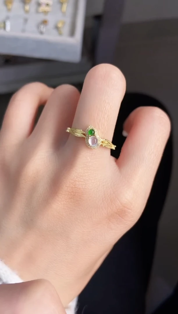 银S925镶嵌戒指翡翠12