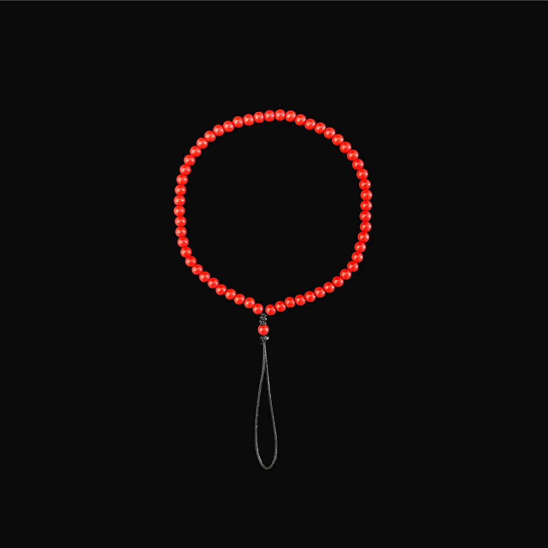 含辰砂工艺品(红砂)朱砂手机链   珠径4-4.5mm   周长20cm