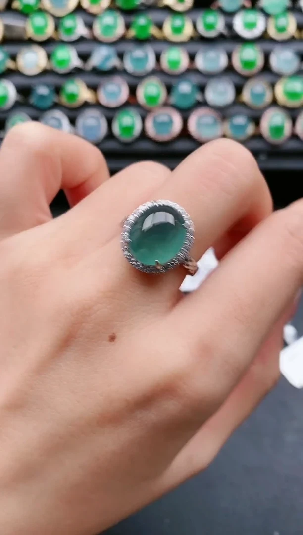 【闪购商品】翡翠戒指银S925镶嵌11111111111