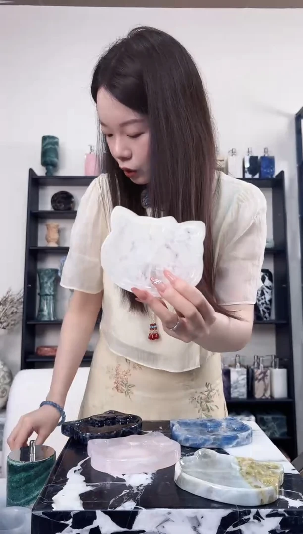 石材白水晶小猫002