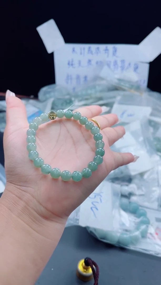 未镶嵌定制翡翠珠串