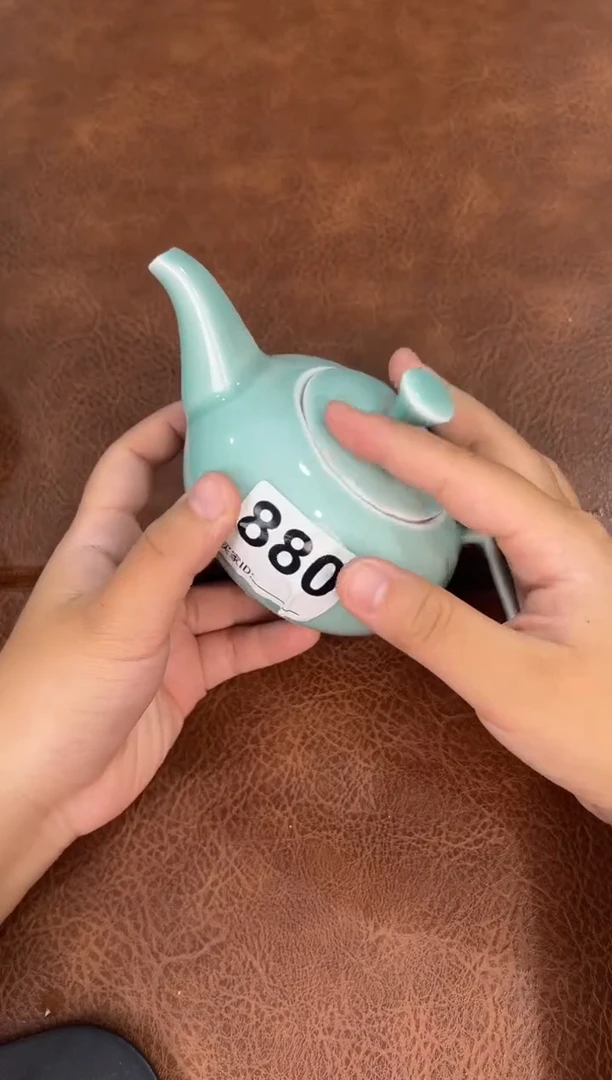 龙泉窑梅子青问天壶880