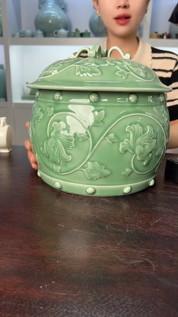 龙泉云间青瓷小米茶器