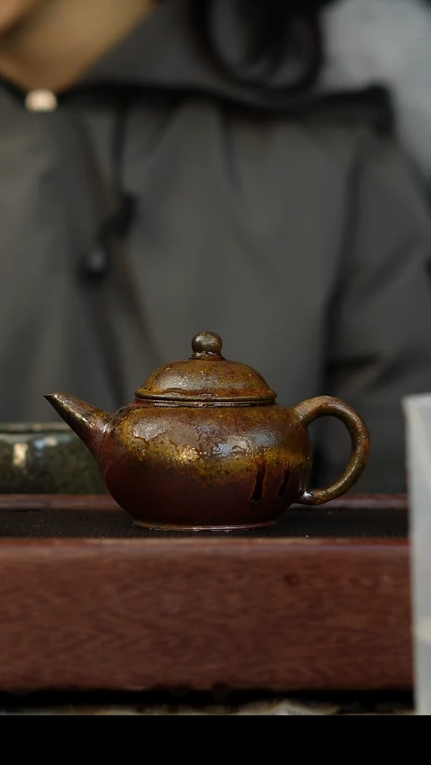 茶壶紫砂柴烧紫砂 天青水平150cc