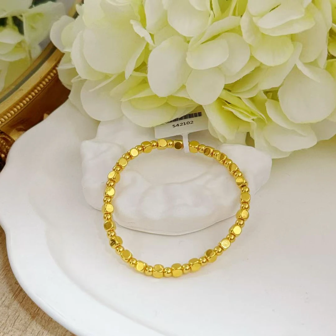 【小鹏黄金】足金999 碎银几两小方糖手链